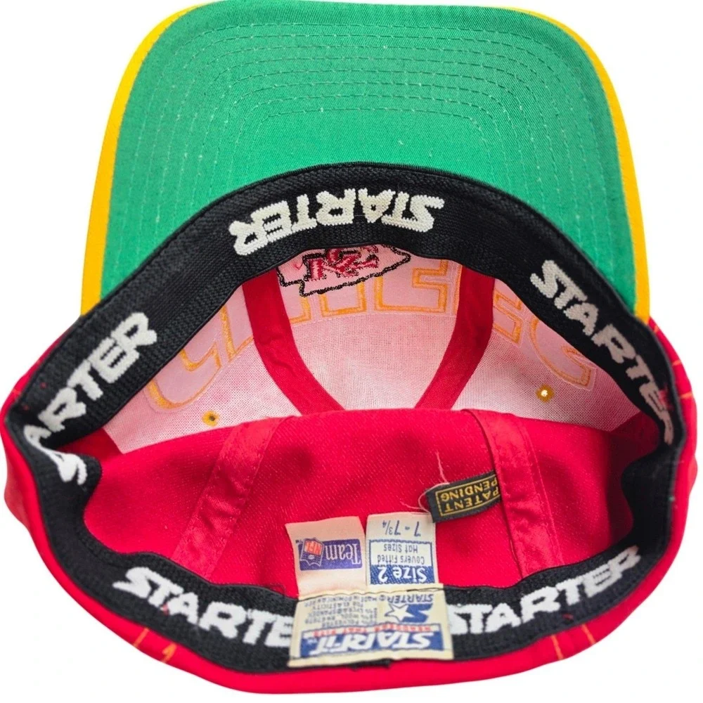 Starter Starfit Kansas City Chiefs Hat Red Yellow NFL Fitted Cap Size 2 7-7 3/4